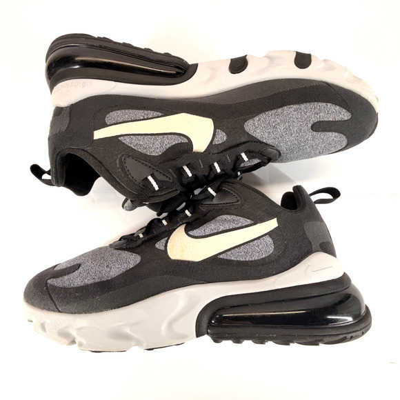 Nike Air Max 270 React Op-Art Men Size 8 Black Grey AO4971-001 Lace Up Running - Picture 6 of 10